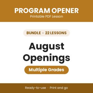 August Openings - BUNDLE (22)