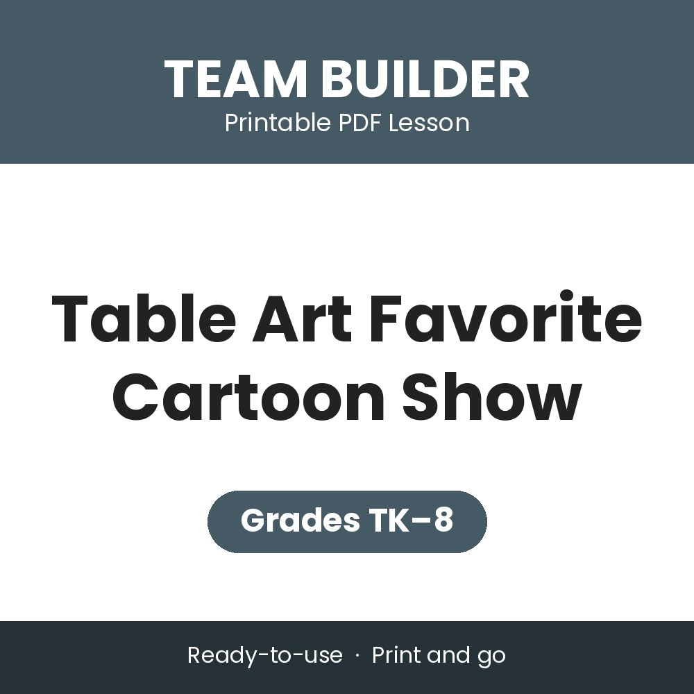 Table Art Favorite Cartoon Show Table Art Favorite Cartoon Show